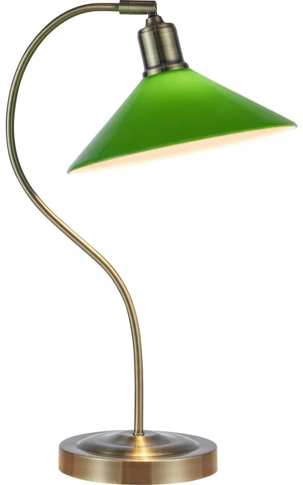 Markslöjd 108864 - Lampada da tavolo VELA 1xE27/40W/230V ottone/verde