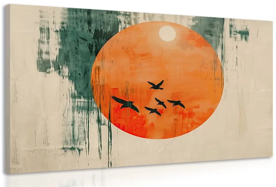Stampa su tela – Japandi luna monumentale