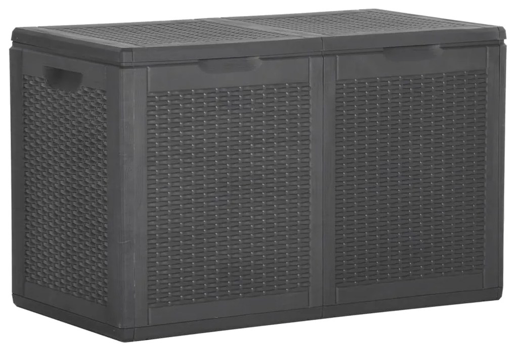 Baule Da Giardino 180 L Nero İn Rattan Pp /