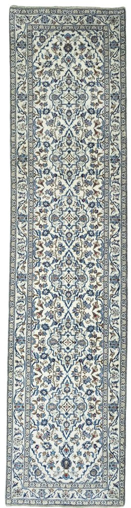 Kashan Tappeto 100 x 400 Beige (Iran) Annodato A Mano