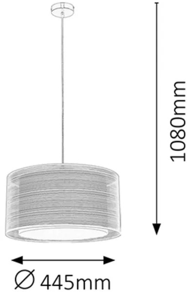 Rabalux 2632 - Lampada a sospensione ANASTASIA E27/60W