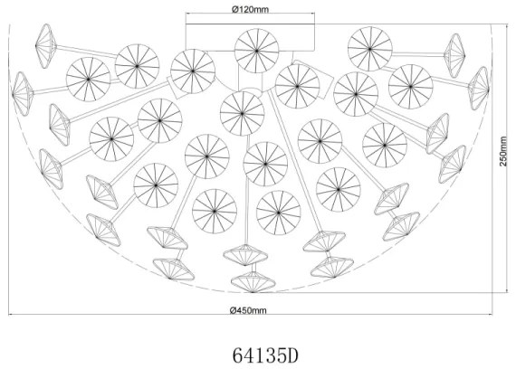 Globo 64135D - Plafoniera LED KATRINA 4xG9/3,5W/230V oro