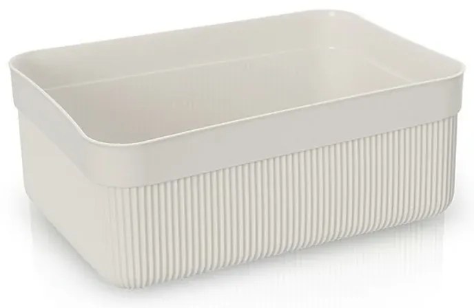 Vassoio porta oggetti da appoggio beige in plastica Ring