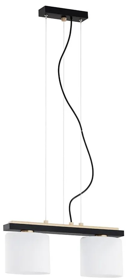 Argon 7164 - Lampadario a sospensione con filo CANOA 2xE27/15W/230V nero