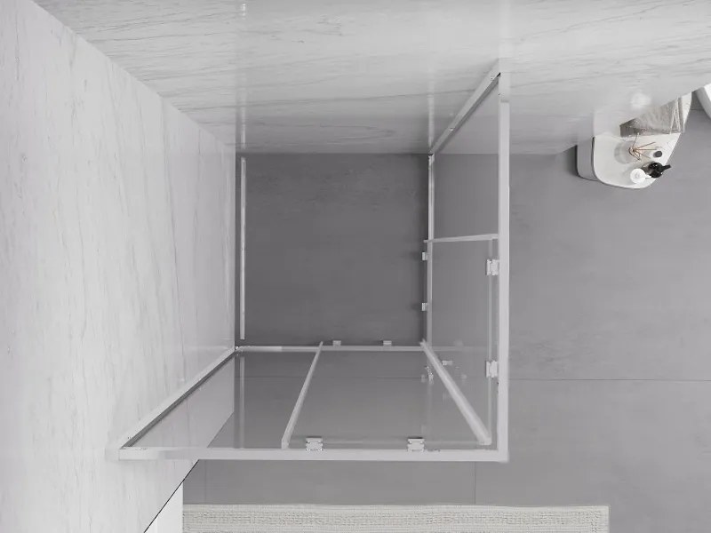 Mexen Exo-S Duo cabina doccia quadrata scorrevole 90 x 90 cm, trasparente, cromo - 8111-090-090-01-00