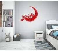 COSMONAUTA - Adesivo murale wall sticker in vinile 55x80 cm Colore: Rosso