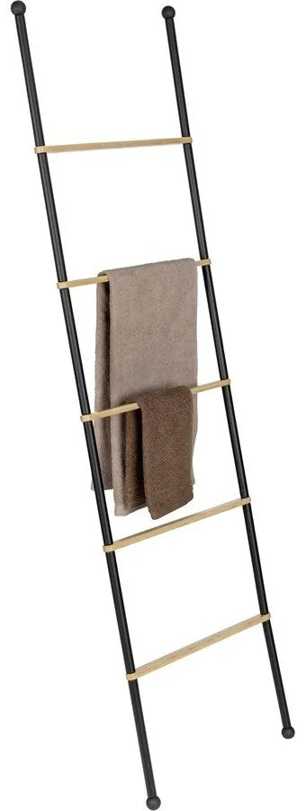 Scala decorativa in metallo nero/naturale Bambusa - Wenko