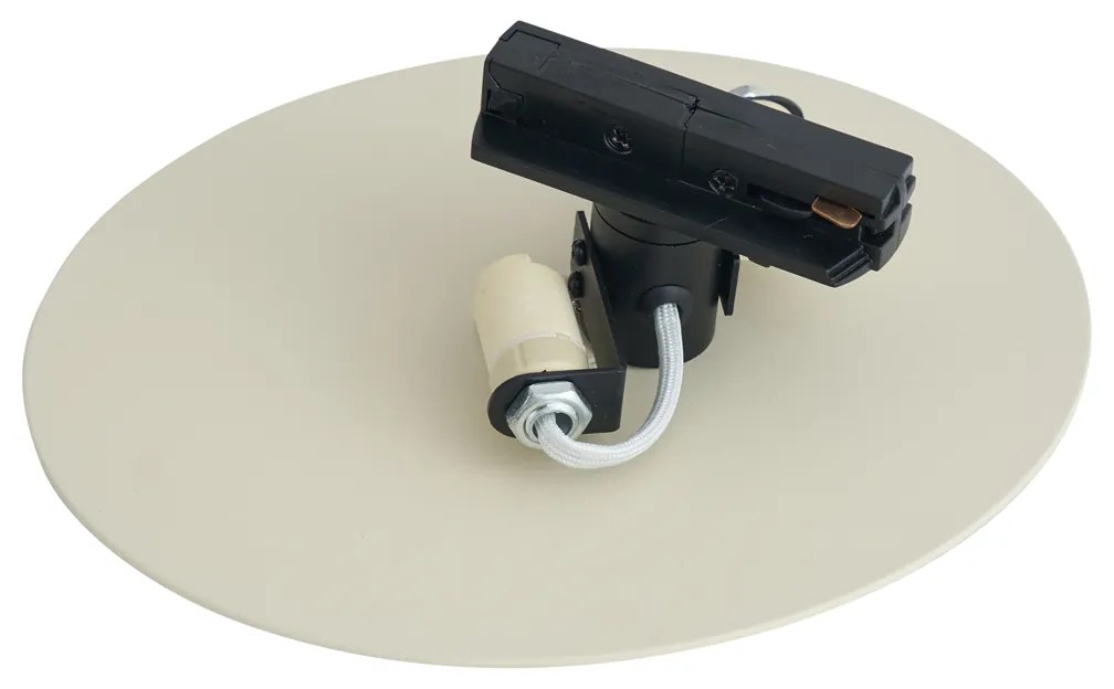 Plafoniera moderna beige per sistema di illuminazione a binario monofase a 2 luci - Iconic Pulley