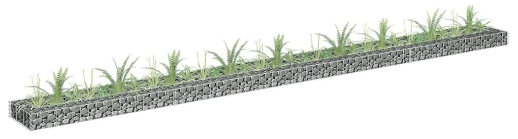 Gabbione Letto Rialzato İn Acciaio Zincato 360x30x10 Cm /