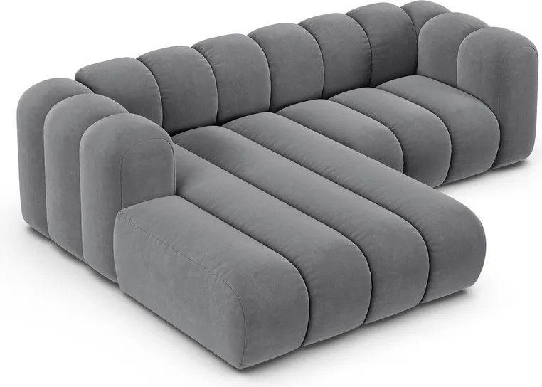 Divano angolare grigio ad angolo sinistro Lupine - Micadoni Home