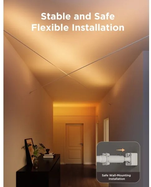 Govee - Striscia LED sospesa RGBICWW/36W/24V 4m Skyline Matter Wi-Fi