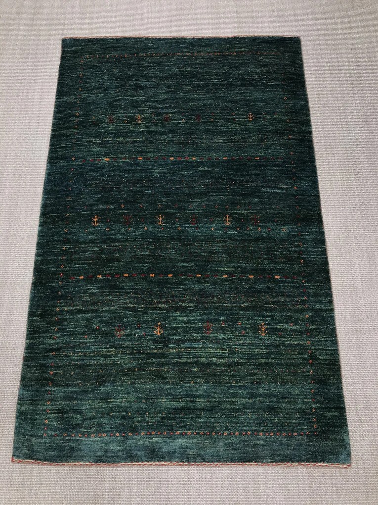 Loribaft Tappeto persiano 110x170 Verde (Iran) Annodato A Mano