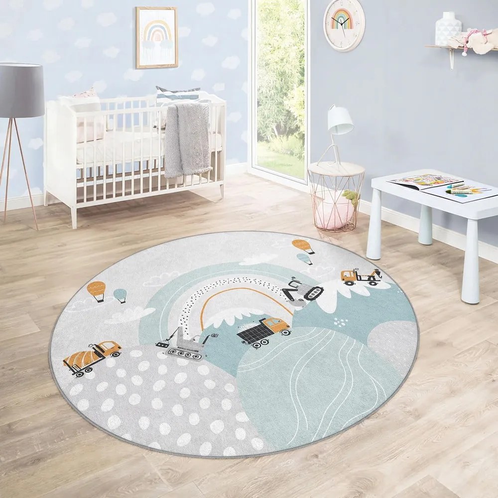 Tappeto per bambini lavabile ø150 cm Snowy Hills – Mila Home