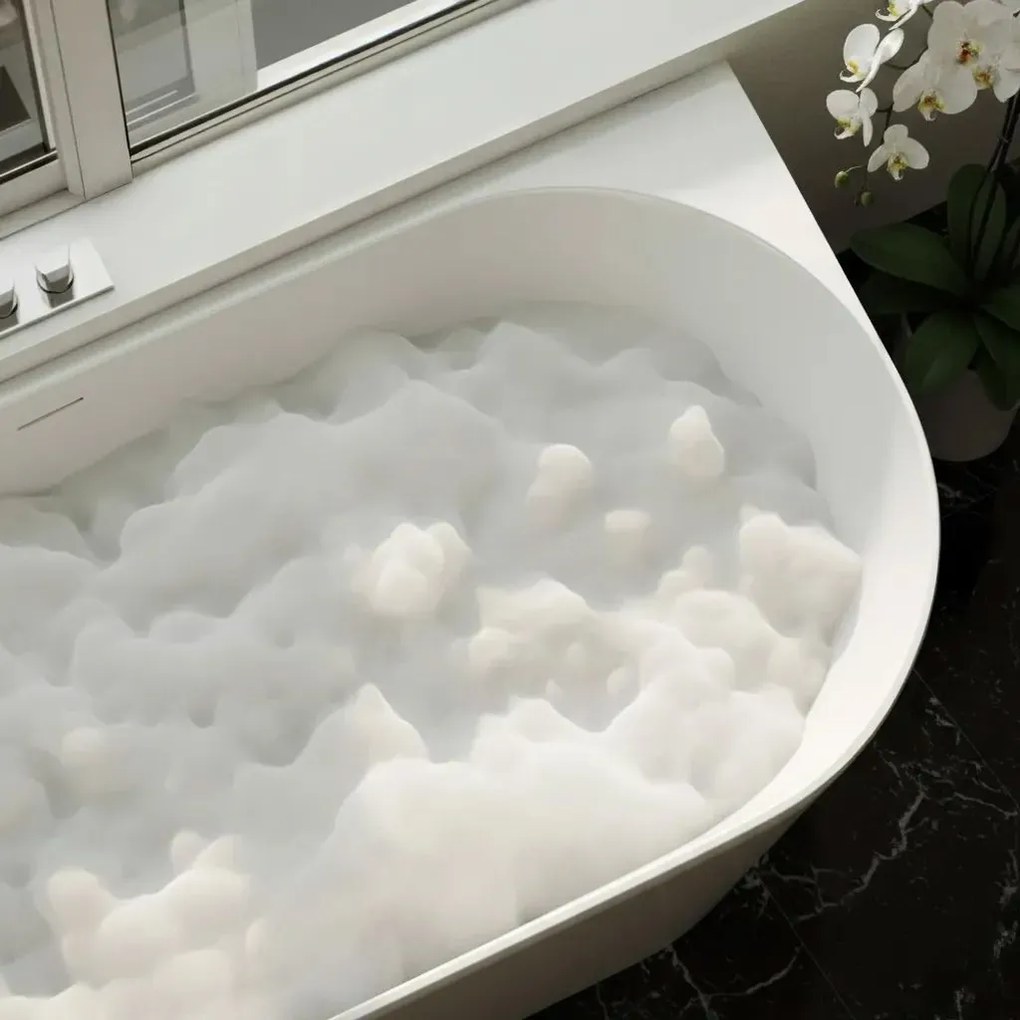 Vasca da bagno angolare in acrilico REA Bellanto Slim 150 Left