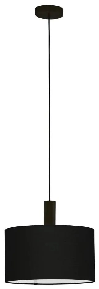 Eglo 33354 - Lampadario a sospensione su cavo AMANI 1xE27/60W/230V Ø 38 cm nero