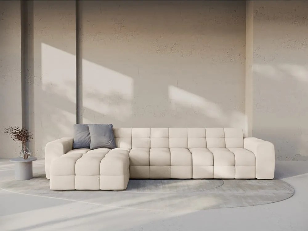Divano angolare beige (con penisola a sinistra/con chaise lounge) Kendal – Micadoni