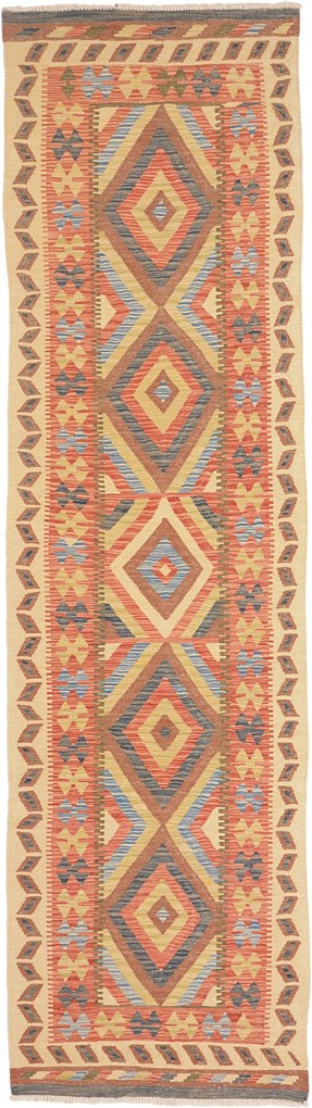 Kilim Tappeto 310 x 90 (Afghanistan) Tessuto A Mano