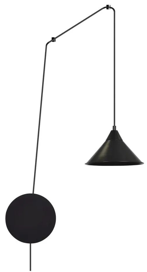 Lampadario a sospensione con filo ABRAMO 1xE27/15W/230V nero