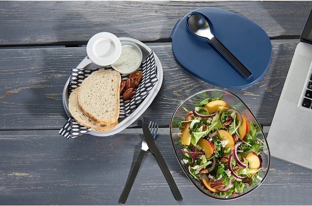 Set di posate da viaggio da 3 pezzi con confezione blu Ellipse - Mepal