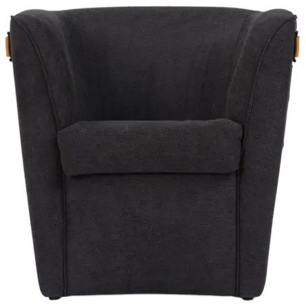 Poltrona in tessuto Nero antimacchia con tasche decorative