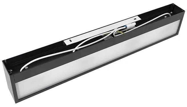 Applique da parete allungata di design nera 60 cm - Houx