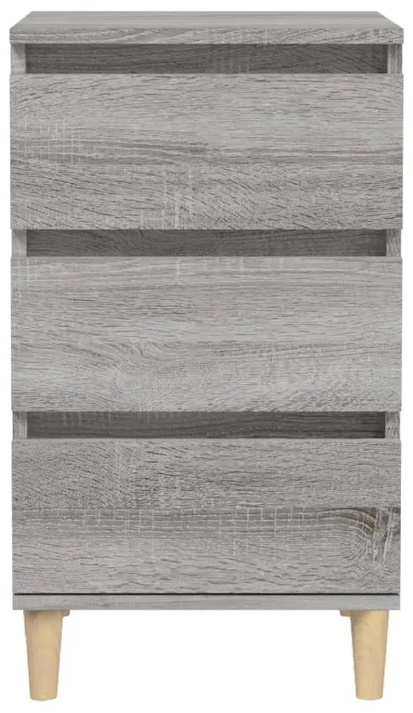 Comodino Grigio Sonoma 40x35x70 cm in Legno Multistrato