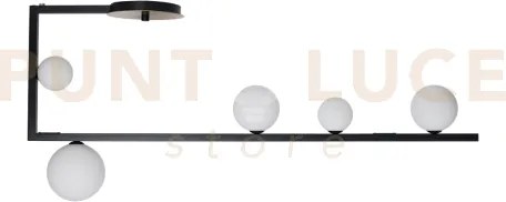 Birds lampadario a soffitto 5 luci attacco g9 ottone nero e diffuso...