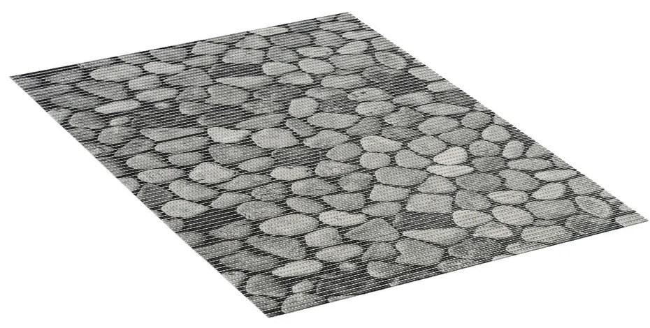 Tappetino da bagno in plastica grigio 50x80 cm Sassi - Wenko
