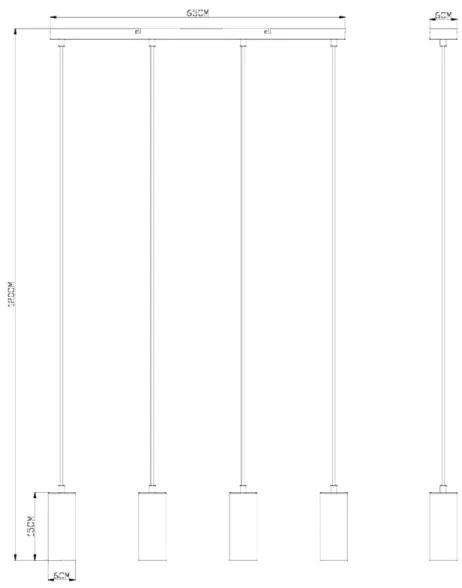 Globo 57911-4HM - Lampadario a sospensione con filo ROBBY 4xGU10/35W/230V nero/ottone