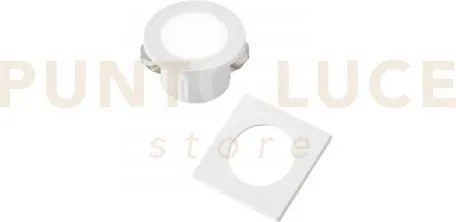 Incasso led dama bianco 3w 300lm 4000k ghiera quadrata e tonda 4,4x...