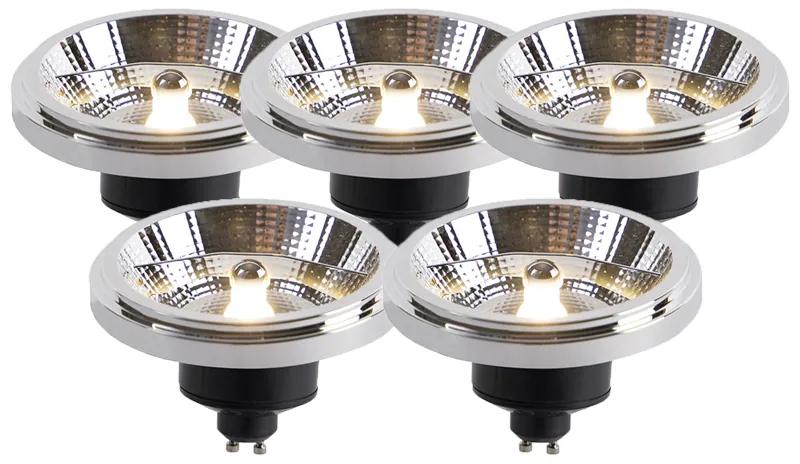 Set 5 lampadine LED GU10 2000K-3000K AR111 dimm kelvin