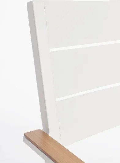 Sedia Da Esterno In Alluminio Con Braccioli E Cuscino Zelmar Bianco Bizzotto