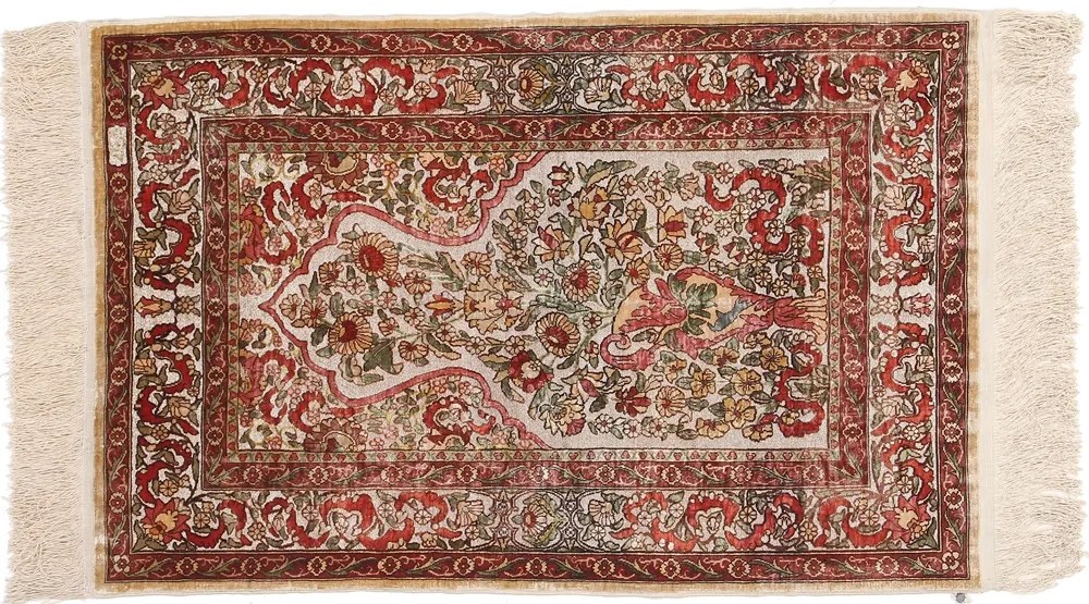 Hereke Tappeto 90x60 (Tacchino) Annodato A Mano