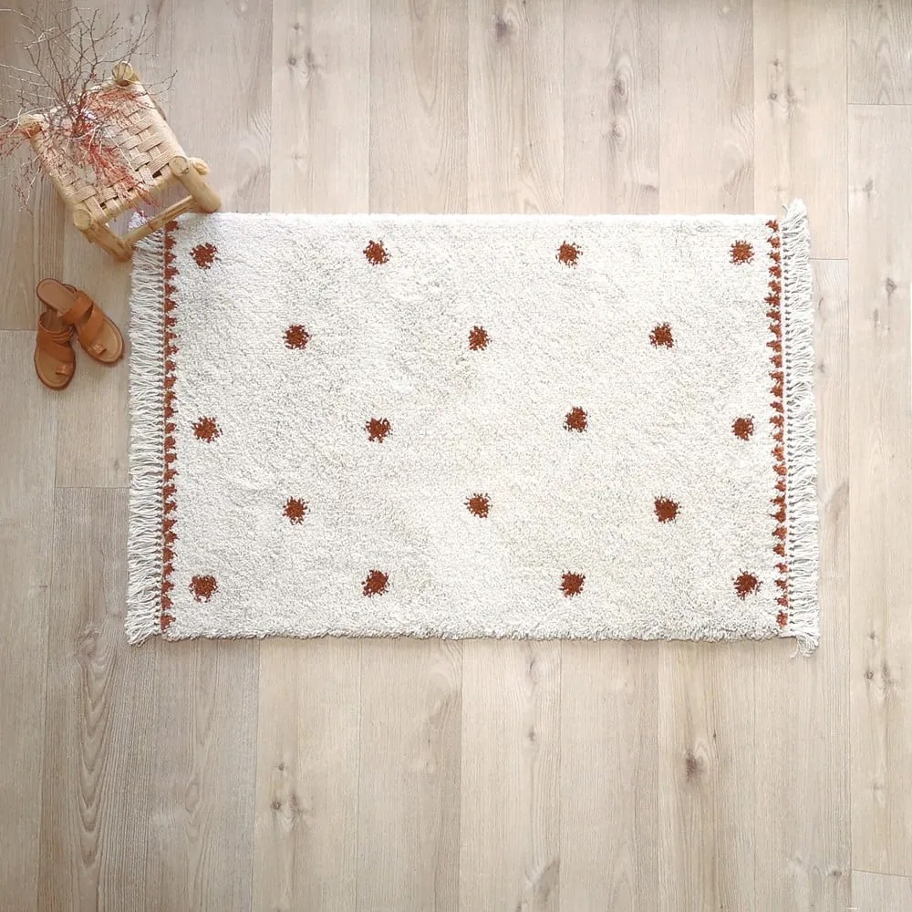 Tappeto beige e rosso , 120 x 170 cm Wooly - Nattiot
