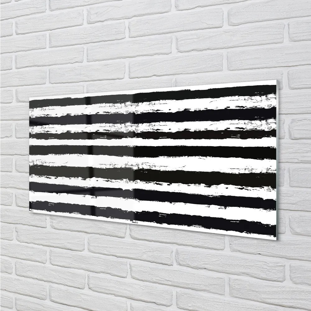 Quadro vetro acrilico Strisce zebra irregolari 100x50 cm