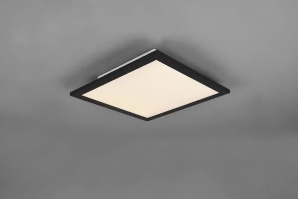 Plafoniera alpha led quadrata 30x30 bordo nero r62323032