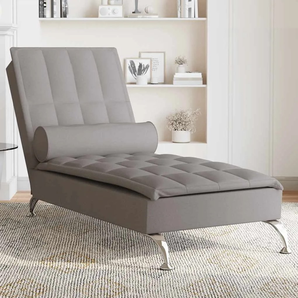 Chaise Longue Massaggi Con Capezzale Tortora İn Tessuto /