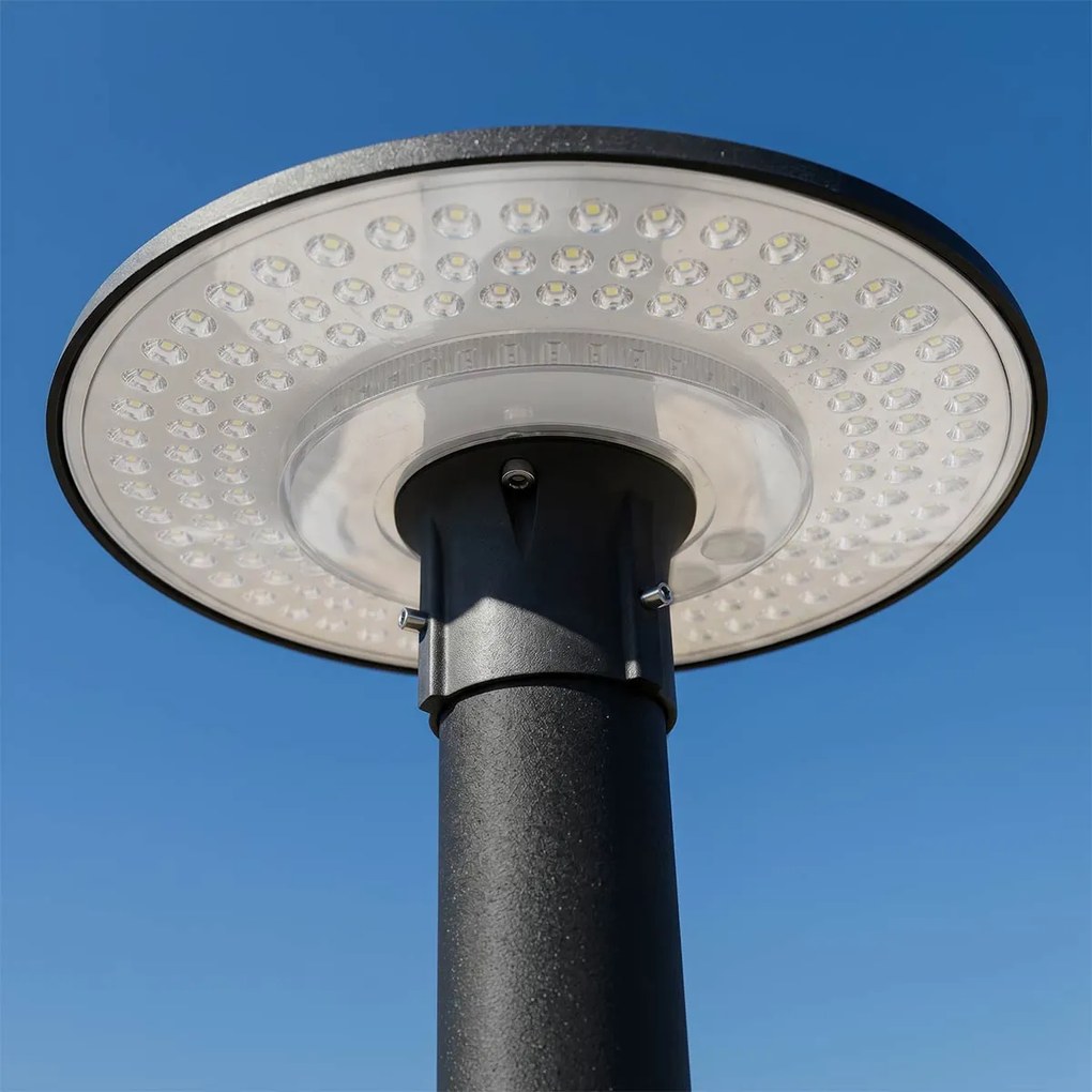 Lampione LED Circolare Nero 30W 50W 70W IP65 CCT Bianco Variabile Colore Bianco Variabile CCT