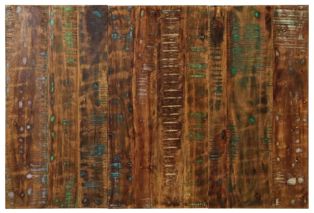Testiera Multicolore 120 Cm İn Legno Massello Recupero /