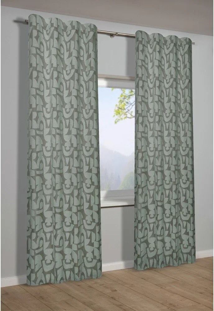 Tenda verde in jacquard 135x245 cm Dekor – Sehlbach