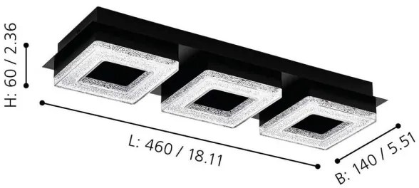 Eglo 99325 - Plafoniera LED FRADELO 3xLED/4W/230V