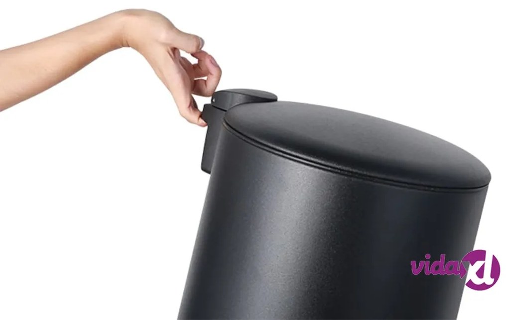 Practo Home Pattumiera a Pedale 20 L Nero Opaco