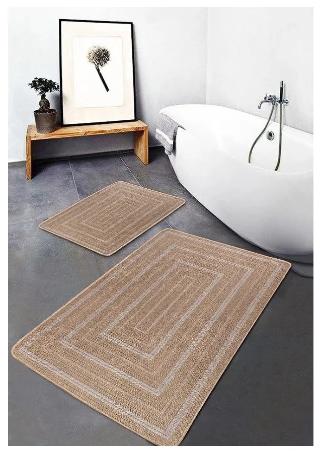 Tappetini da bagno marroni in set da 2 pezzi 60x100 cm - Mila Home