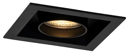 Set di 6 faretti da incasso moderni neri orientabili - Roof