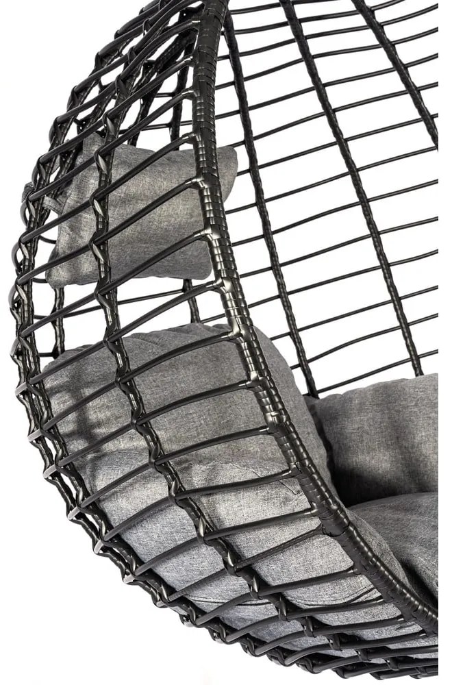 Poltrona sospesa in rattan artificiale nero Mila - Bonami Selection