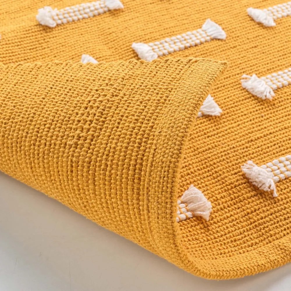 Tappeto lavabile giallo 50x80 cm Juline - douceur d'intérieur