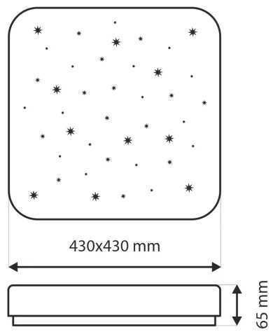 Plafoniera LED dimmerabile FLORA LED/36W/230V 2700-6500K +remote telecomando