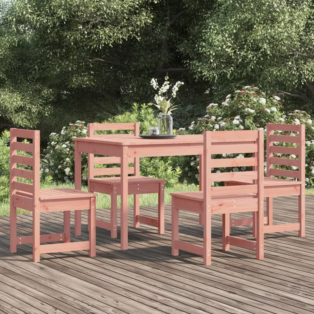 Set da pranzo per giardino 5 pz in legno massello di douglas