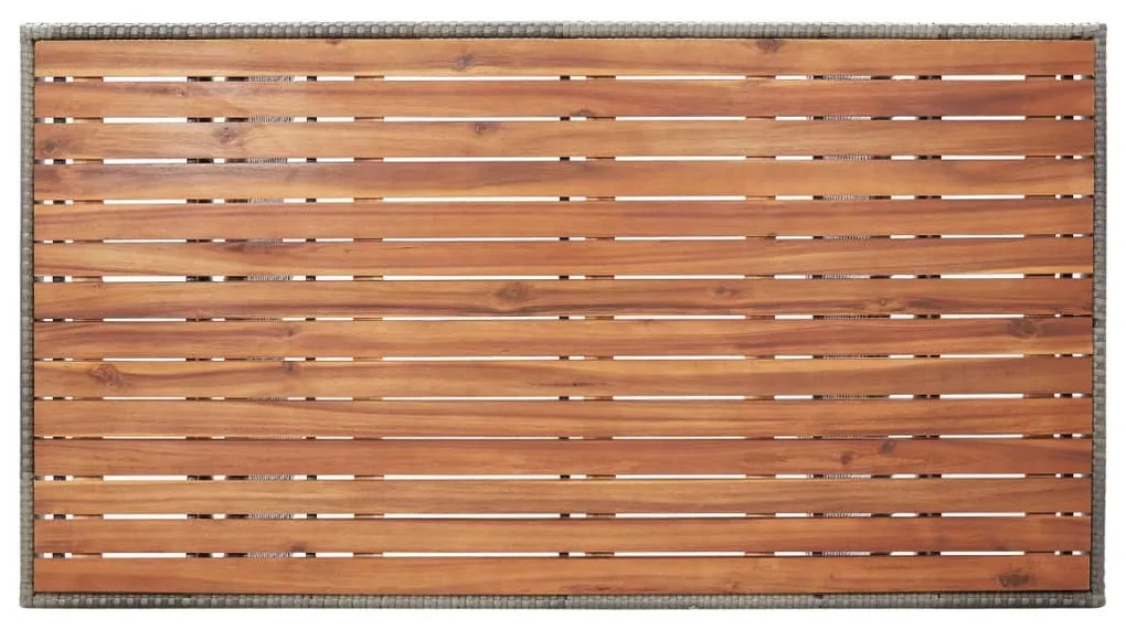 Tavolo da giardino grigio 120x70x66 cm legno massello di acacia