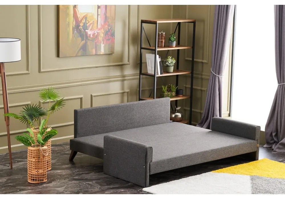 Divano letto antracite 208 cm Bella - Balcab Home